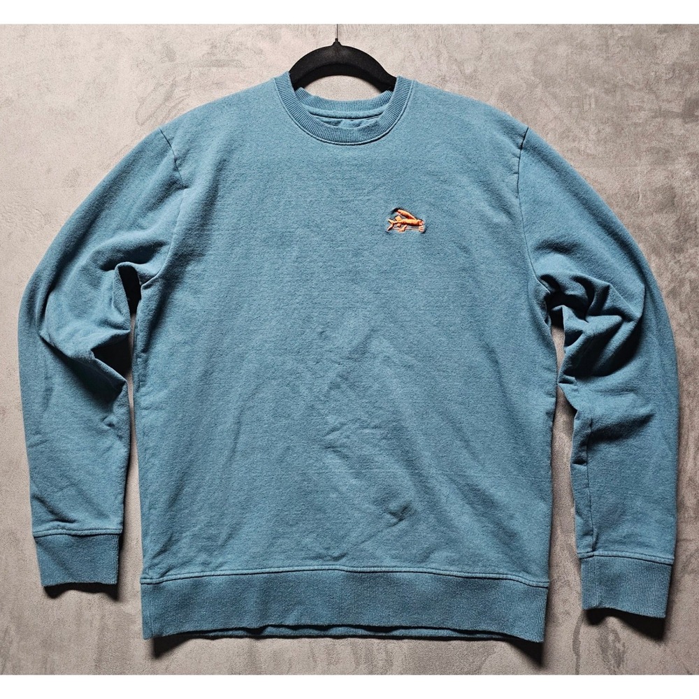 Patagonia Mens Uprisal Crew Sweatshirt Tate Blue Flying Fish Trident 39542 L